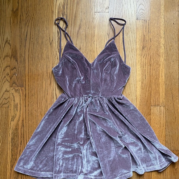Urban Outfitters Dresses & Skirts - Urban Outfitters Velvet Romper in Purple